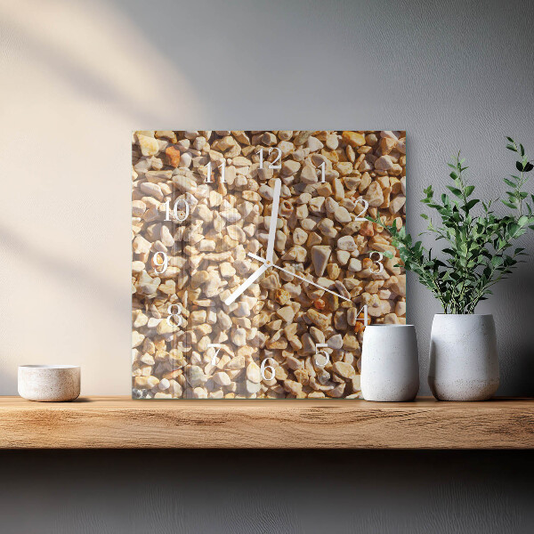 Square wall clock Gravel