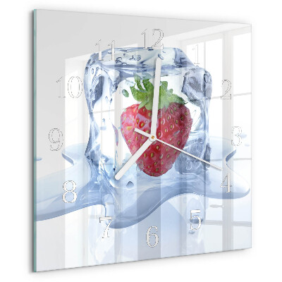Square wall clock Strawberry Ice Cream