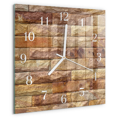 Square wall clock Brick