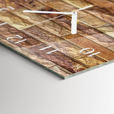 Square wall clock Brick
