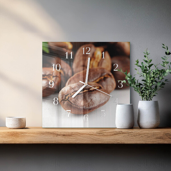 Square wall clock Coffee Beans