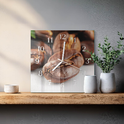 Square wall clock Coffee Beans