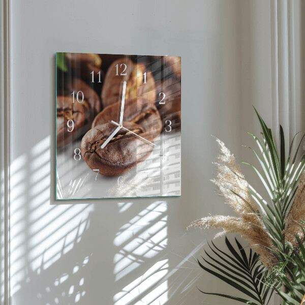 Square wall clock Coffee Beans