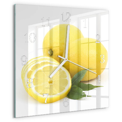 Square wall clock Lemons