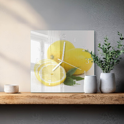 Square wall clock Lemons