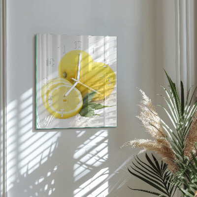 Square wall clock Lemons