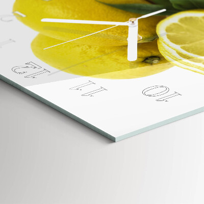 Square wall clock Lemons