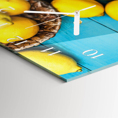 Square wall clock Lemons