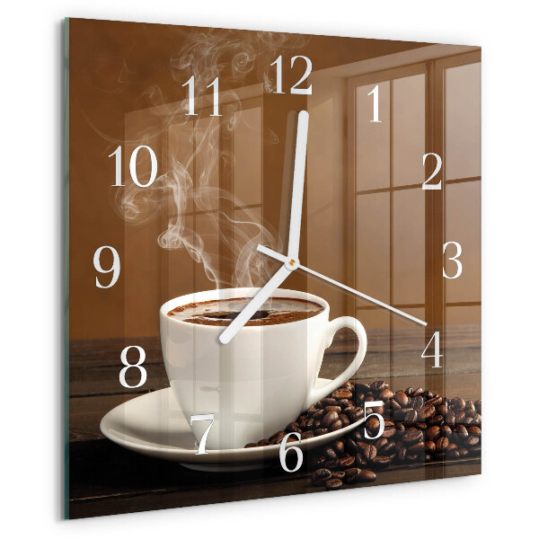 Square wall clock Coffee