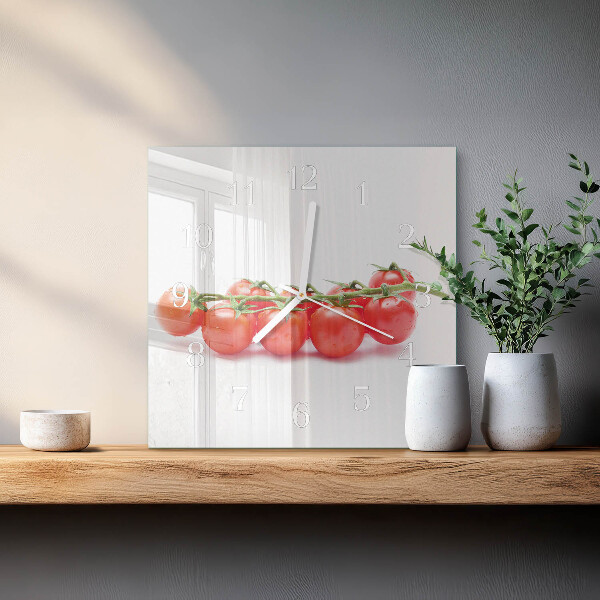 Square wall clock Tomatoes