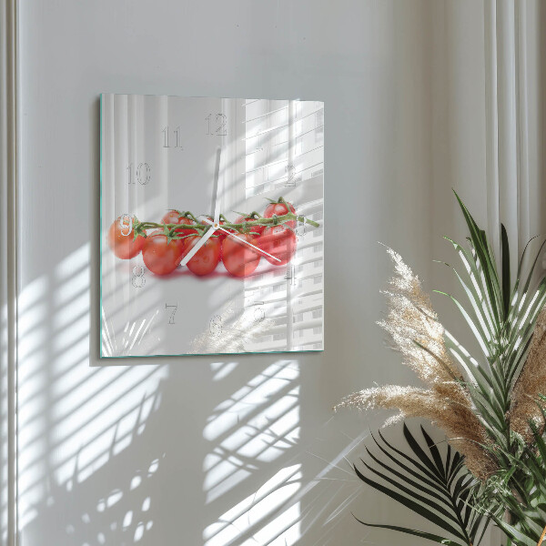 Square wall clock Tomatoes