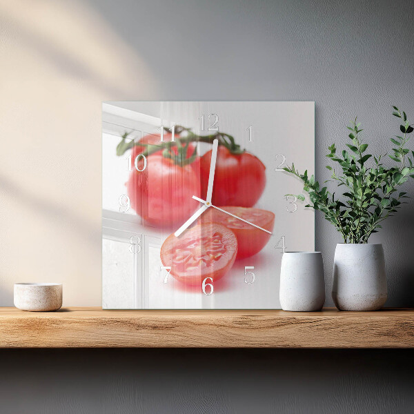 Square wall clock Tomatoes