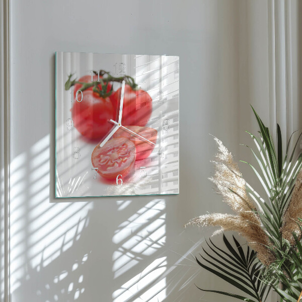 Square wall clock Tomatoes