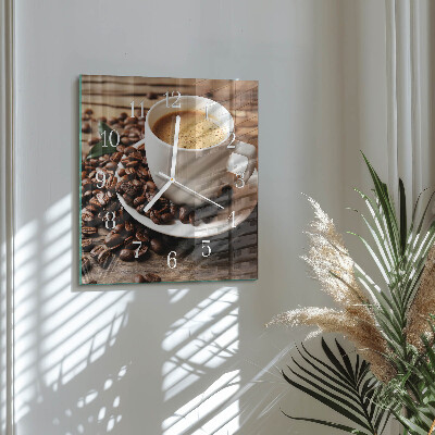 Square wall clock Coffee