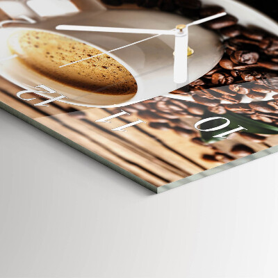 Square wall clock Coffee