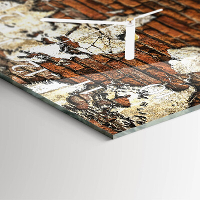 Square wall clock Continents