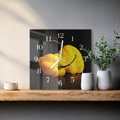 Square wall clock Pepper