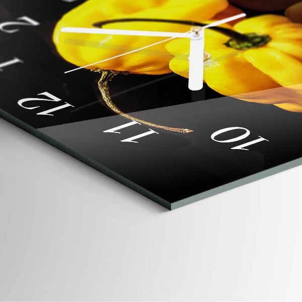 Square wall clock Pepper