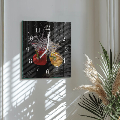 Square wall clock Pepper