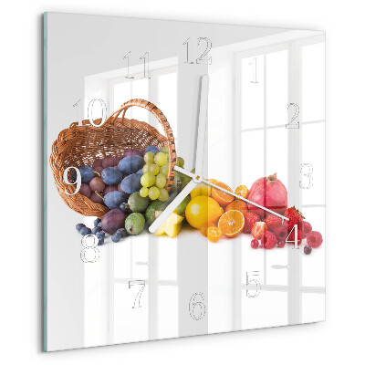 Square wall clock Fruit