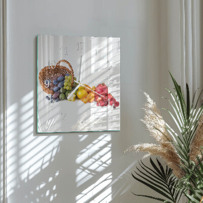 Square wall clock Fruit