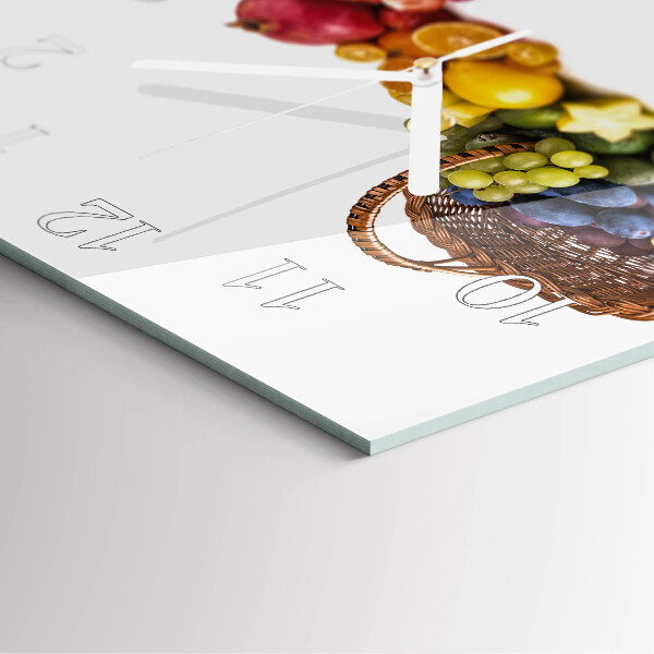 Square wall clock Fruit