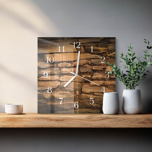 Square wall clock Stones