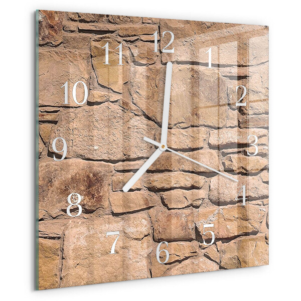 Square wall clock Stones