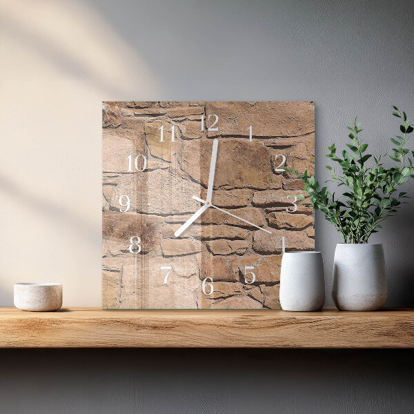 Square wall clock Stones