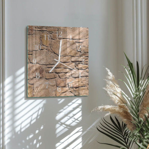 Square wall clock Stones