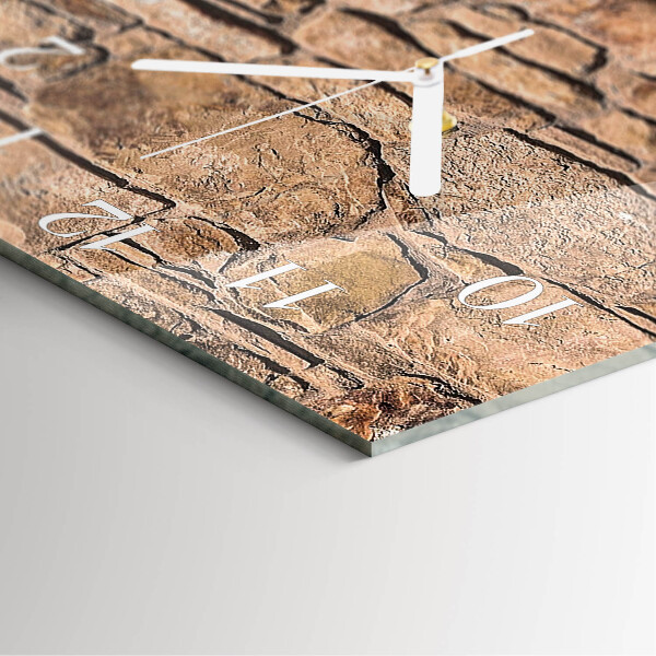 Square wall clock Stones