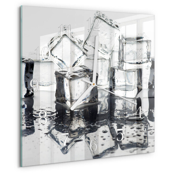 Square wall clock Ice