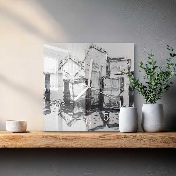 Square wall clock Ice