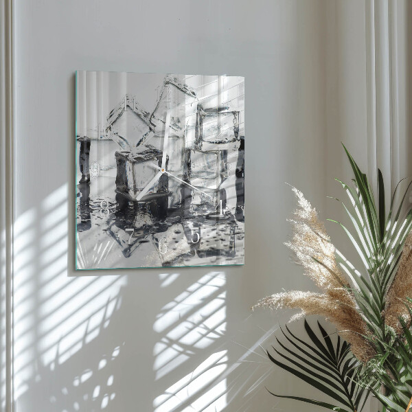 Square wall clock Ice