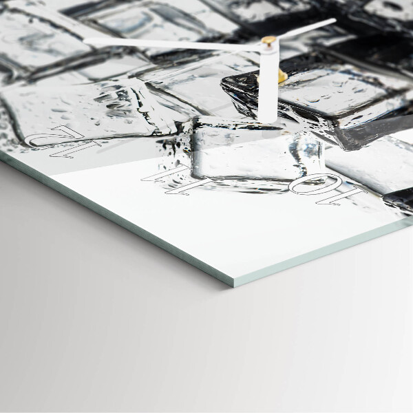 Square wall clock Ice