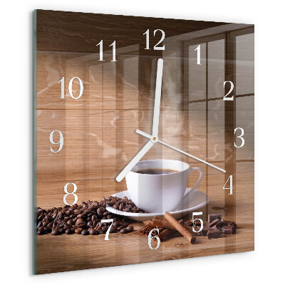 Square wall clock Coffee