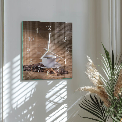 Square wall clock Coffee