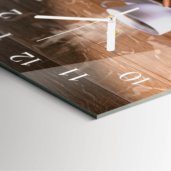 Square wall clock Coffee