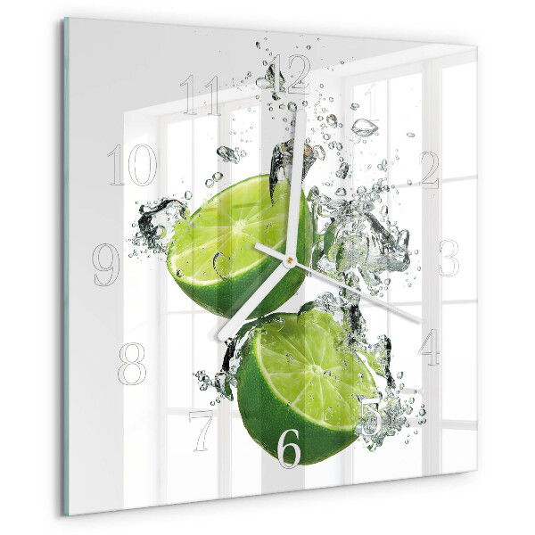 Square wall clock Calcium carbonate