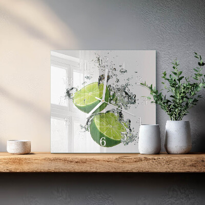 Square wall clock Calcium carbonate
