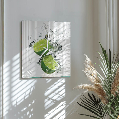 Square wall clock Calcium carbonate