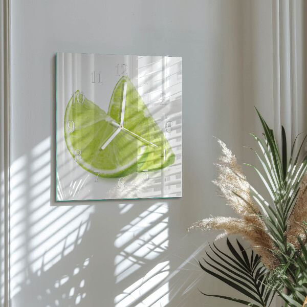 Square wall clock Calcium carbonate