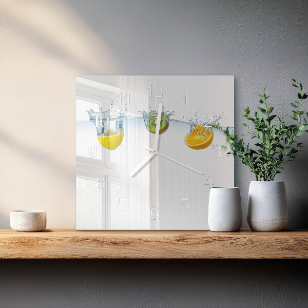 Square wall clock Kiwi