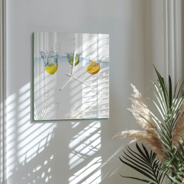 Square wall clock Kiwi
