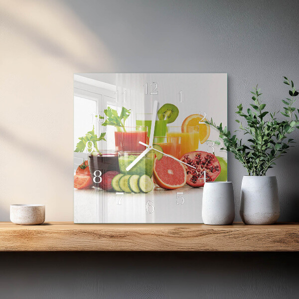 Square wall clock Juices