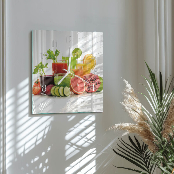 Square wall clock Juices