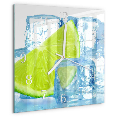 Square wall clock Lime Ice