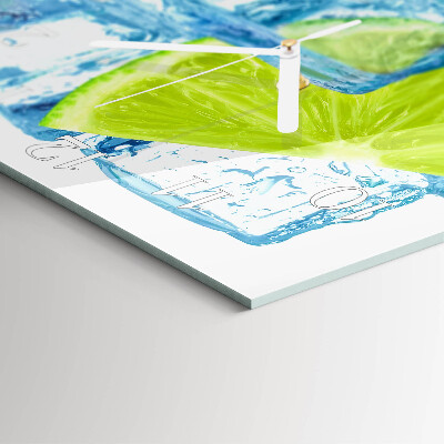 Square wall clock Lime Ice