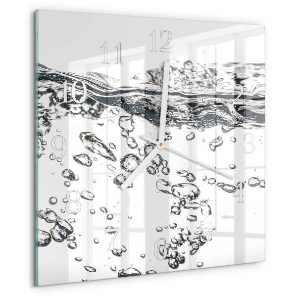 Square wall clock Water