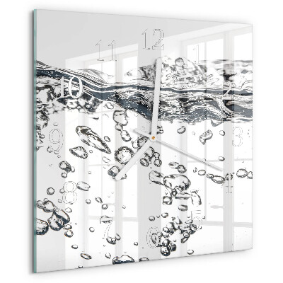 Square wall clock Water